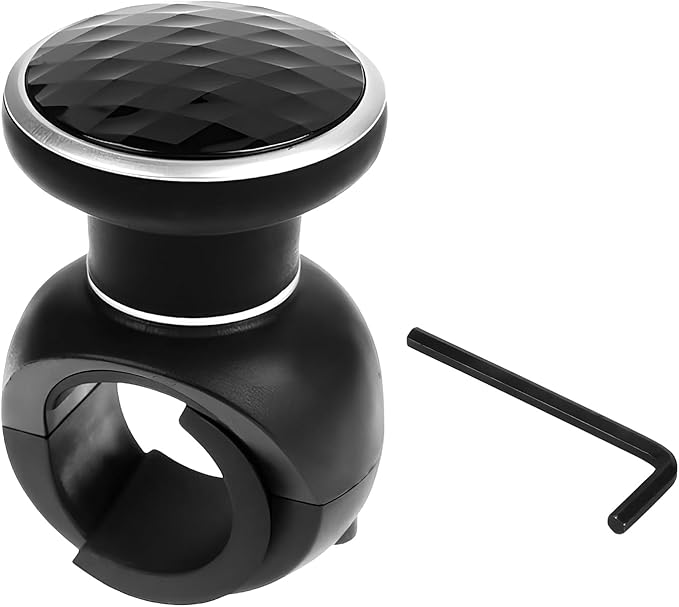 Steering Wheel Knob Spinner, Driving Turning Assist Steering Wheel Knob with Metal Bearing, 360 Degree Rotation Steering Wheel Power Handle for Car Truck Boat, Car Accessories