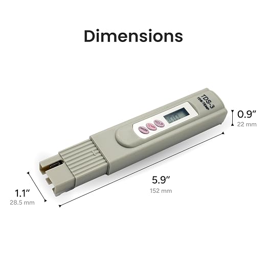 Water Quality Tester, Portable Digital TDS Meter (0-9990 ppm) for Drinking Water, Aquariums, Pools, Spas, Hydroponics & Filtered Water with LCD Display & Thermometer