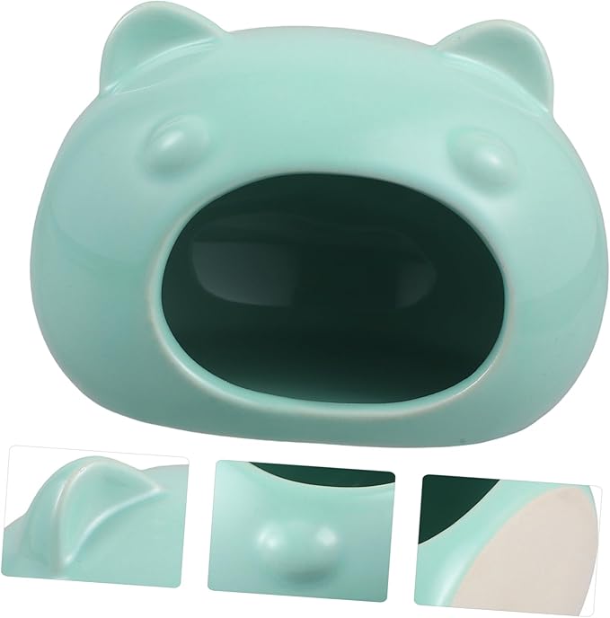 ORFOFE Ceramic Hamster Hideout Cozy Bed for Small Animal Cage Decorative Home Toy Rat Supplies