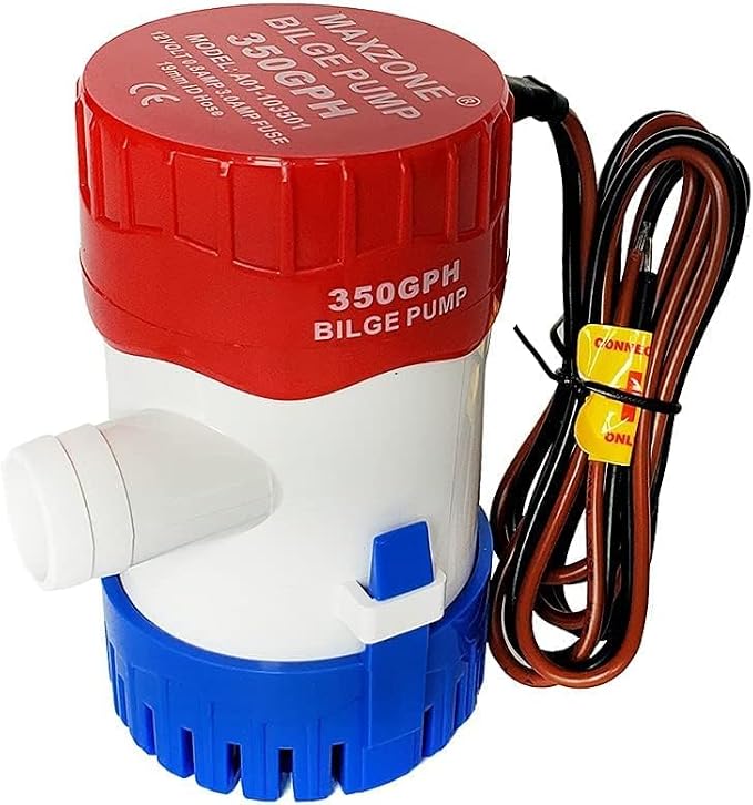 Submersible Boat Bilge Water Pump 12v Non-Automatic Marine Electric Bilge Pump for Ponds, Pools, Spas Silent, Boat Caravan RV Submersible