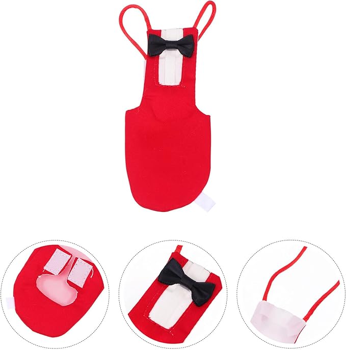 BESTonZON Parrot Diaper Bird Flight Suit Creative Pet Bird Diaper Clothing Small Size Red Pet Supply
