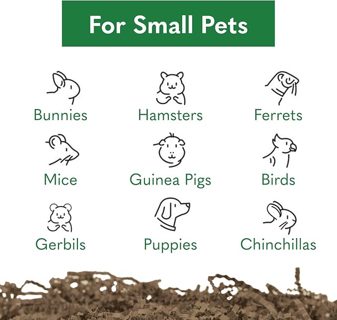 ECO Bedding 99% Dust Free Paper Bedding for Small Pets and Birds, Odor Control, 4.5 lb (Expands to 125 L)