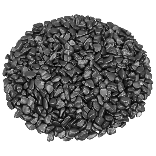 Decorative River Rocks & Landscaping Pebbles for Potted Plants | Smooth Polished Pebbles for DIY Resin Art, Vase Fillers, Aquarium Gravel, and Potted Plants(Black, 5 Pounds)