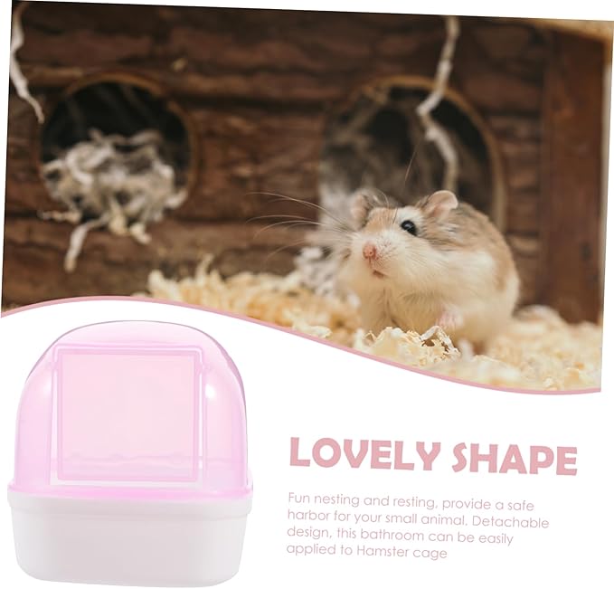 UPKOCH 2pcs Automatic Door Opening Hamster Bath Box Plastic Hamster Tub Household Container Pet Accessory