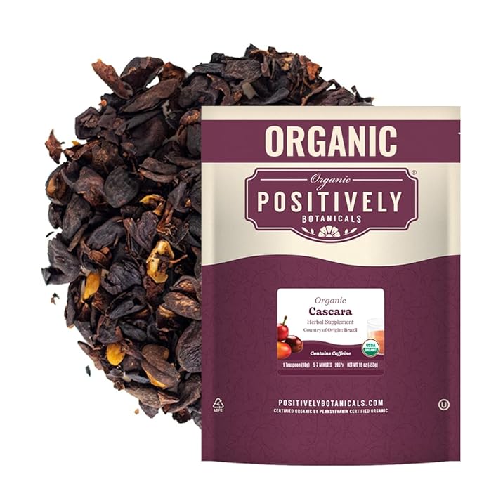 Organic Positively Botanicals Company, Cascara, Herbal Tea Loose Botanical, 16 Ounce