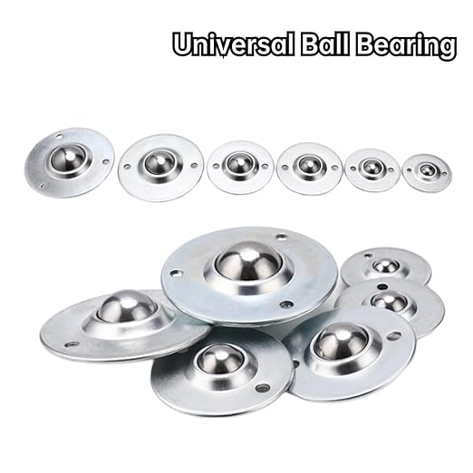 1PCS CY-30B Flying Saucer Universal Ball Bearing Bull Eye Wheel Stainless Steel Nylon Ball Universal Ball(Stainless Steel)