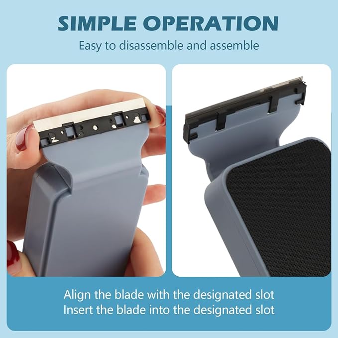 Aquarium Magnetic Glass Cleaner, Double-Side Algae Scraper | Floating Fish Tank Algae Scraper with Detachable Scraper for 0.2-0.6 Inch Thick Glass Aquariums Tank, Comfortable Grip Handle