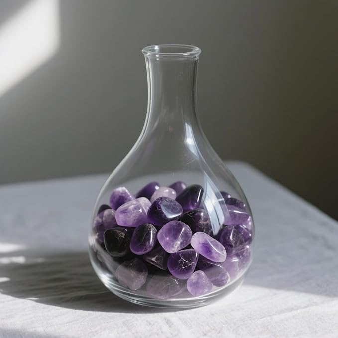 0.96LB Natural Amethyst Aquarium Gravel Vase Filler Crushed Crystal Quartz Succulent Rocks Fish Tank Decor Pebbles Bulk Polished Irregular Shaped - Amethyst