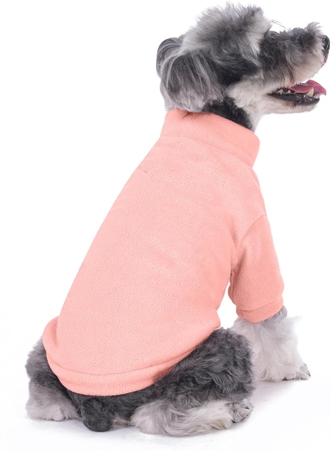 GYALAPERI Dog Sweater, 3 Pack Dog Sweaters for Small Dogs Girl Boy, Ultra Soft Warm Puppy Clothes Dog Coat for Winter (Peach+Lt Camel+Pink, Medium)