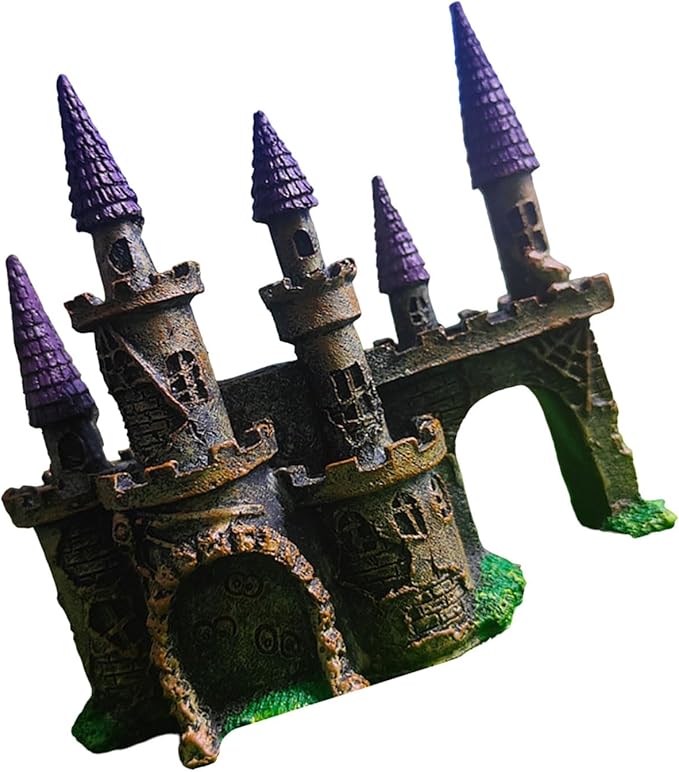 Aquarium Castles Statue Artificial Hideouts House Resin Aquarium Decorations Art Craft Terrarium Habitat Ornament