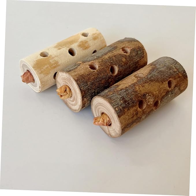 2pcs Apple Wood Nibbling Stick for Hamsters Guinea Pigs Rabbits Natural Pet Chew Toys for Teething