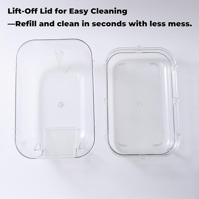 Large Chinchilla Dust Bath House, 11-Inch Clear Enclosed Bathing Hideout with Lift-Off Lid, Low-Mess Rim & Stable Non-Slip Base, Easy-Clean Design for Adult Chinchillas
