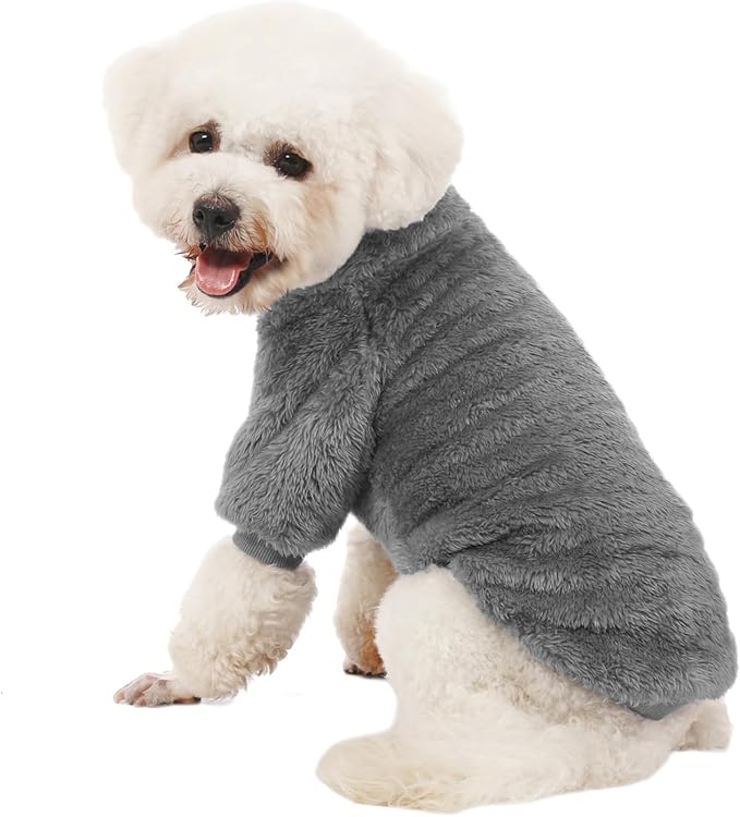 Dog Sweater, 3 Pack Dog Sweaters for Small Dogs, Dog Clothes for Small Dogs Girl Boy, Ultra Soft and Warm Puppy Sweater Dog Coat for Winter Christmas (X-Large, Blue+Lt Coffee+Dark Grey)