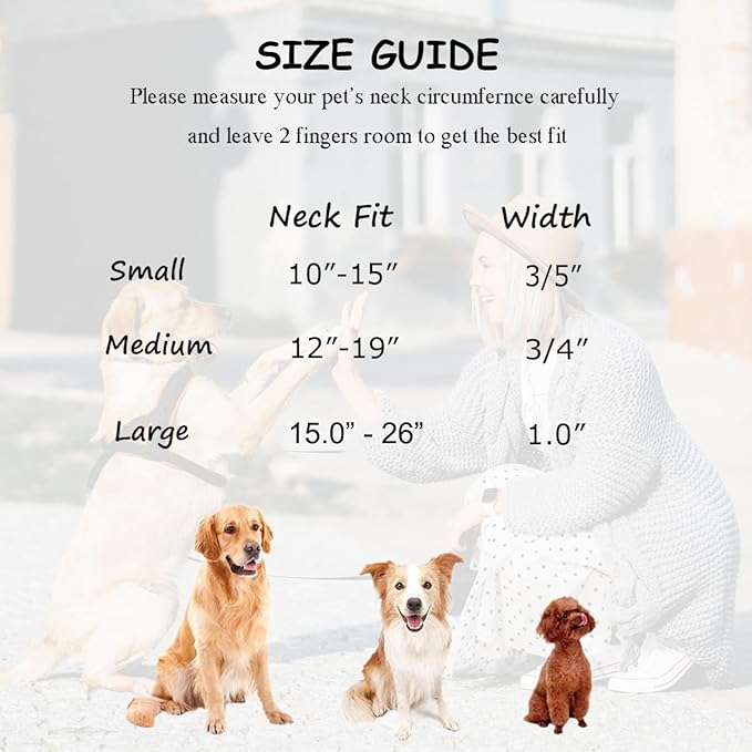 Soft Cotton Hemp Dog Collar with Metal Buckle Adjustable Tweed Dog Collars for Small Medium Large Dogs(Beige,Small)