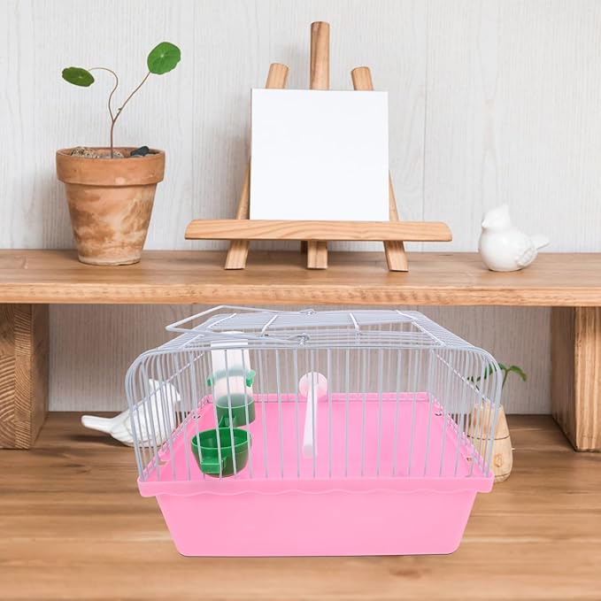 Toddmomy Portable Bird Travel Cage for Small Birds Parrots Lovebirds with Perch Food Box Water Dispenser 9.29X6.57X9.29 Inches