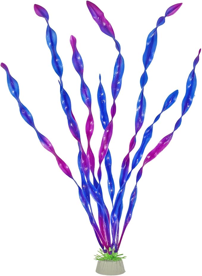 10 Pcs Artificial Aquarium Plants, Plastic Aquatic Plant Decor for Fish Tank, Stream Tank, Aquarium Landscape Decoration (30cmhd-Purple)
