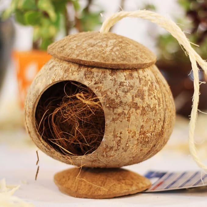 Premium Coconut Fiber for Bird Nests - Canary Nesting Material Coconut Bird Nest Finch Coconut Fiber Loose Bedding Substrate for Laying Eggs,Resting Materials, Hummingbird Parakeet 40g/1.4 oz