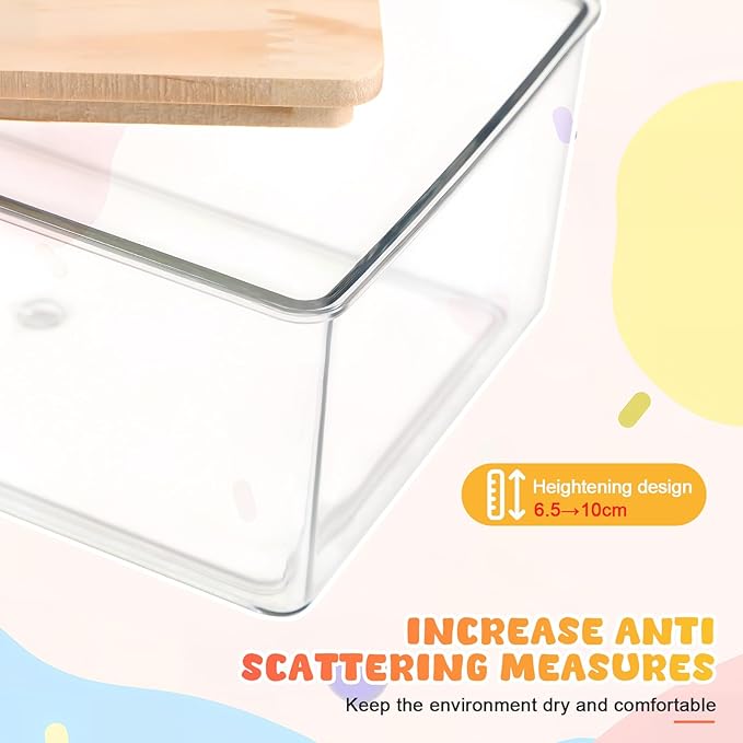 UKCOCO Hamster Bathroom Transparent Sand Bath Container with Ladder Small Pet Bath Box for Hamsters Gerbils Chinchillas 6.10X4.13X2.55In