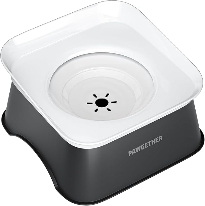 PAWGETHER® No Spill Water Bowl for Dog 2L/68oz Splash Proof Slow Drinking Dog Bowls on Vehicle Travel No Drip Slow Water Bowl for Messy Drinkers Perfect for Small to Medium Sized Dogs