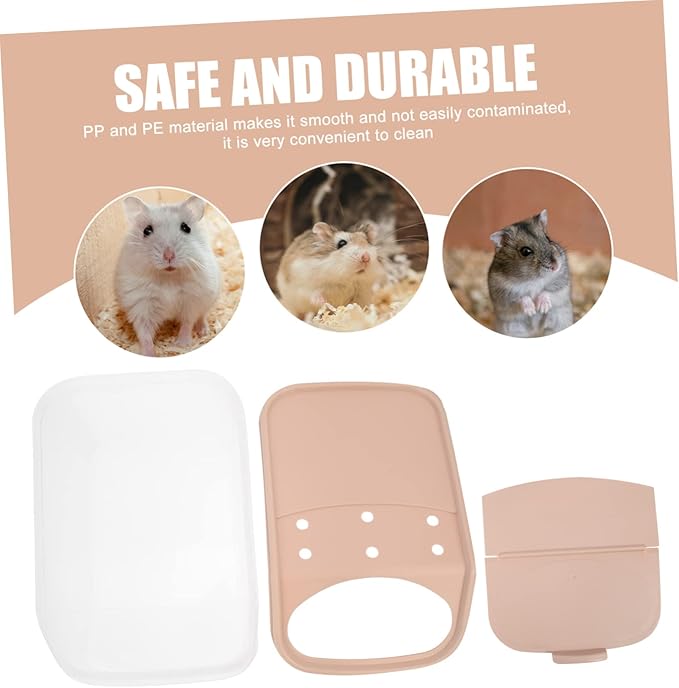 Totority Hamster Dust Bath House Cage Chinchilla Bathtub Reusable Small Pet Supply Pp Pe Material Easy to Clean Store