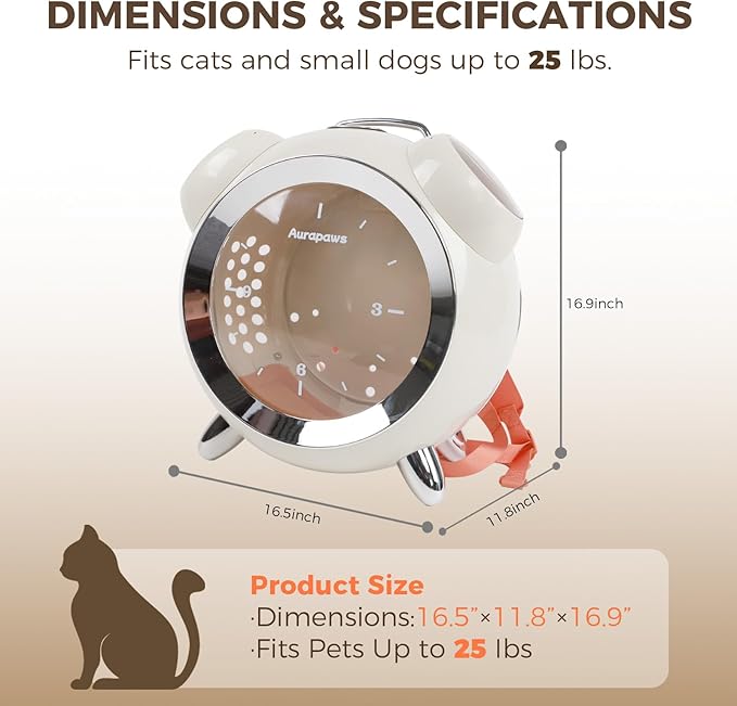 Cat Backpack Carrier, Bubble Window Pet Carrier Backpack, Breathable Hard Shell Cat Backpack for Travel Hiking Outdoor, Fits Cats up to 25 lbs