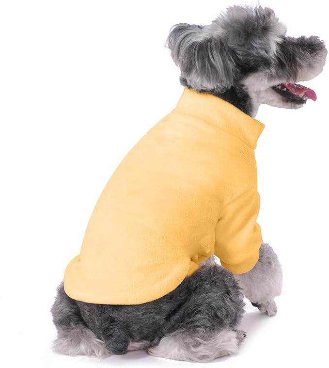 GYALAPERI Dog Sweater, 3 Pack Dog Sweaters for Small Dogs Girl Boy, Ultra Soft Warm Puppy Clothes Dog Coat for Winter (Camel+Beige+Yellow, X-Small)