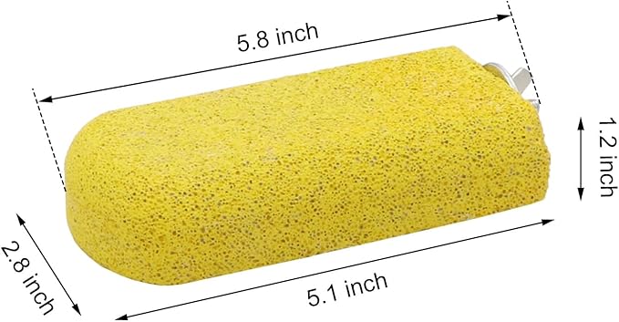 Bird Calcium Teeth Chew Toy Hamster Grinding Stone for Parrot Parakeet Cockatiel Rabbit Chinchilla Squirrel Cage Perch Stand (Random Color) (S)