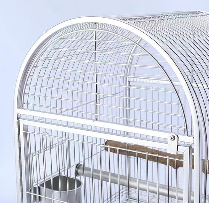 Parrot Parakeet Cage Stainless Steel Breathable Travel Cage Wrought Iron Bird Carrier Parrot Bird Cage for Extra Small Finch Zoo Love Bird Parakeets, Lovebirds, African Grey, Conure