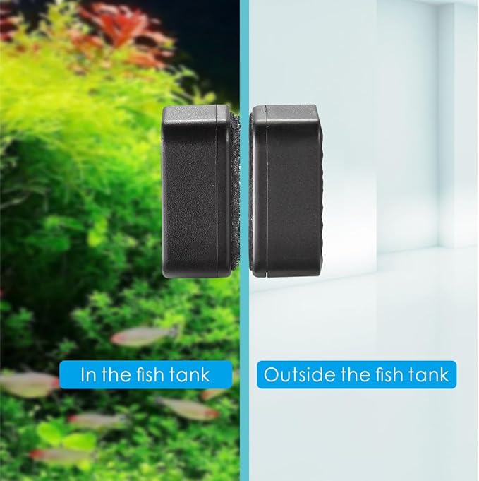 Carefree Fish Aquarium Super Strong Mini Magnetic Cleaner for Glass Fish Tank Tiny Algae Brush Not Floating