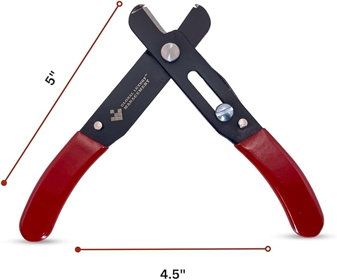 Scissors to Cutting Rings for Aluminum & Plastic Rings - Precision & Safety, for Pigeons, Canaries, Finches, Exotic Birds and Chicken Leg Bands (Red, Black)