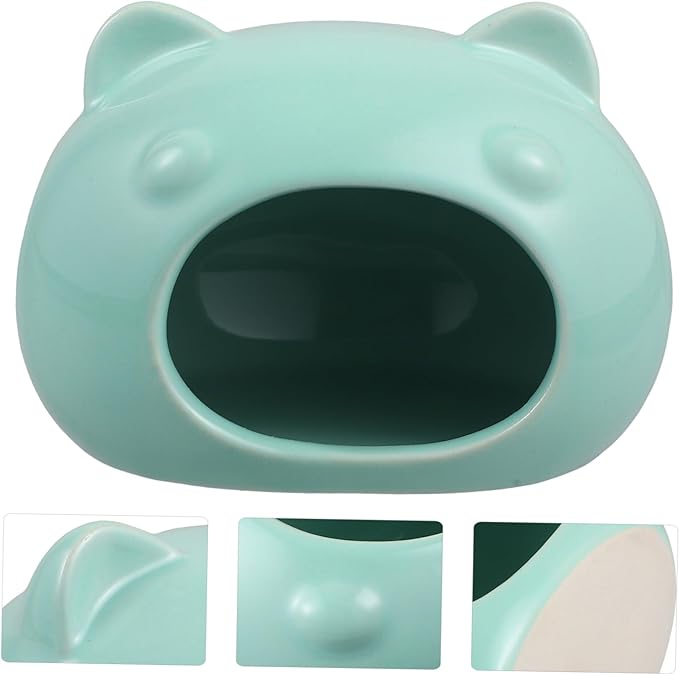 BESPORTBLE Adorable Small Pet Hideout Cozy Ceramic House for Hamsters Gerbils Small Animals Lightweight Design for Easy Placement Sleeping Nest for
