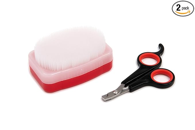 Lixit® Grooming Kits For Rabbits, Guinea Pigs and other Small Animals (Red, Brush and Clipper Set)