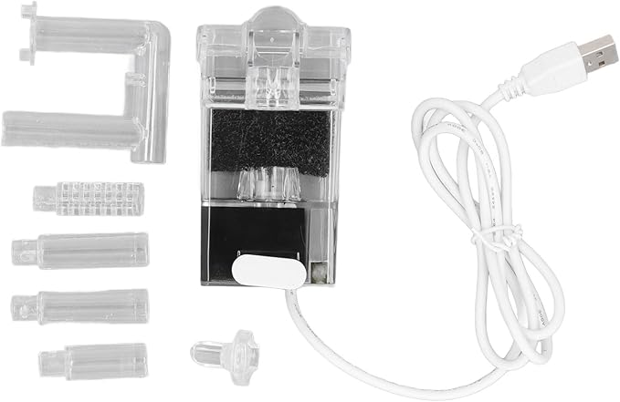 Ultra Quiet Aquarium Hang on Filter, Slim Aquarium Filter Performance Hang On The Back Power Filter Adjustable Space Saving Fish External Hanging Filter