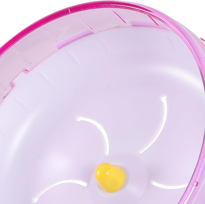 SHINEOFI Silent Hamster Wheel Plastic Exercise Toys for Small Animals Hamsters Gerbils Hedgehogs Household Pet Running Wheel 6.88In Pink 翻译：SHIN