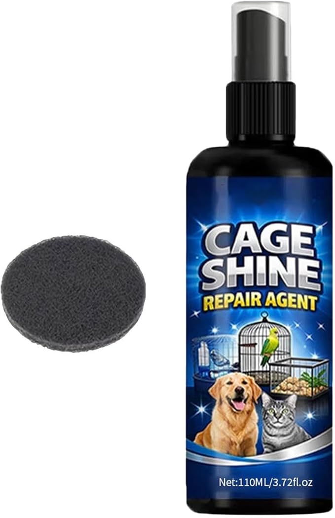 Bird Cage Cleaner Spray, 110ml Droppings Breakdown Solution, Odor Eliminator Pet Bird Cage Cleaner for Professionals, Enthusiasts, Keepers, Adults, Animal Lovers, Breeding Season Hygiene Care Use