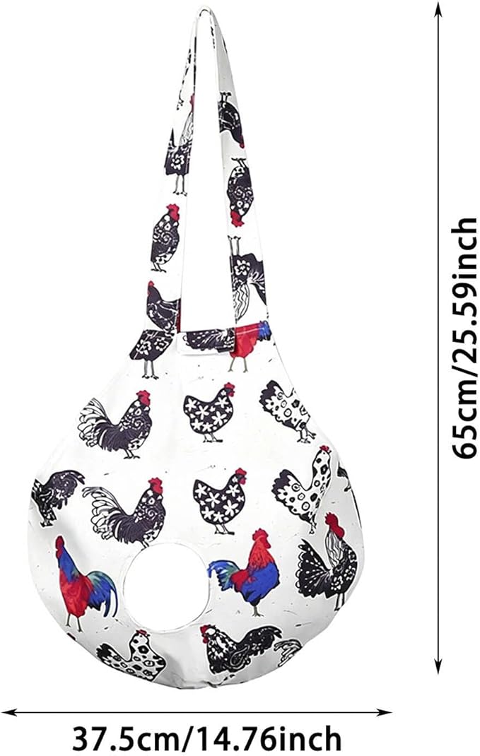 Chicken Carrier Sling Holder Bag with Handle, Driving Poultry Carriers Handbag for Farm Owners and Pet Lover Chicken Holder Poultry Travel (White#C)