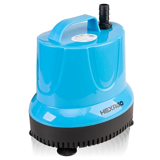 Hexago 800GPH Submersible Water Pump, 100W High Flow Sump Pump with 11FT Max Lift, Quiet Pond Pump for Waterfall, Outdoor Fountain, Hydroponics, Aquarium, Fish Tank