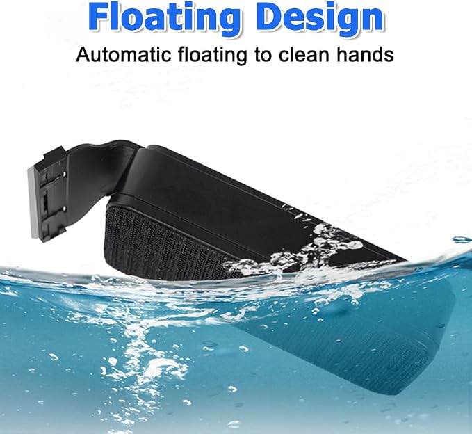 MiOYOOW Magnetic Aquarium Glass Cleaner, Floating Aquarium Algae Scraper No Scratch Aquarium Cleaning Tool for Small Fish Tanks Desktop Aquariums Freshwater Saltwater