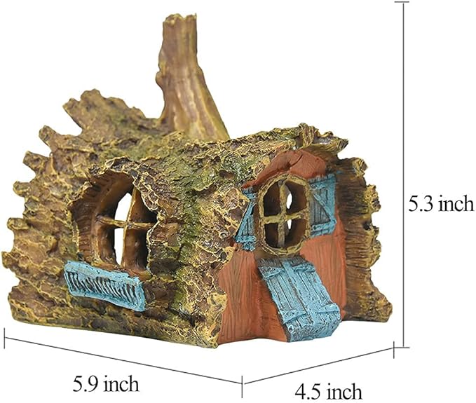fazhongfa Fish Tank Decorations Betta House Hide Cave Aquarium Ornament Small and Medium Fish Accessories Fish Resin Toys Hideouts Aquarium Backgrounds