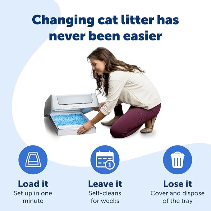PetSafe ScoopFree Disposable Crystal Cat Litter Tray - Easy Cleaning Box - Refill Tray for Automatic Litter Box - Lavender Scent - 4.3 lb Bags - 3 Pack