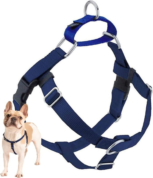 2 Hounds Design Freedom No Pull Dog Harness, Adjustable Harness, Easy Walking & Comfortable Control, Fits Small, Medium & Large Dogs, Solid Colors, Made in USA, 1" XXL, Navy