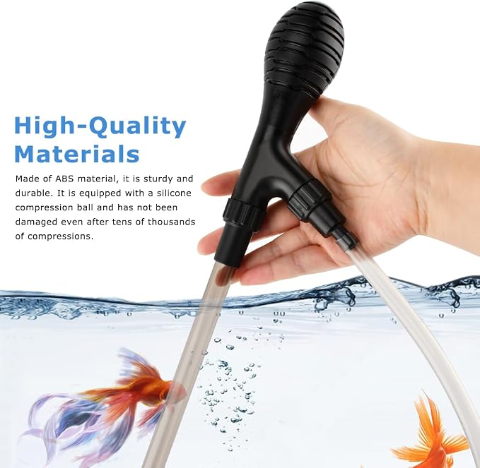 27inch Aquarium Siphon Vacuum Cleaner for Fish Tank Cleaning Gravel & Sand | 80GPH Powerful Fish Tank Vacuum Gravels Cleaning Kit, for Water Changer, Sand Cleaner, Dirt Removal