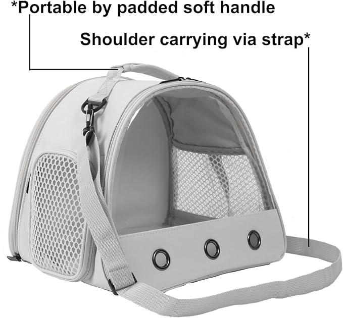 Pet Travel Carrier with Absorbent Pad Set, Pee Pad with Leak-Proof Quick-Dry Design for Bearded Dragon,Portable Guinea Pig Bag for Sugar Glider,Hedgehog,Rat,Bunny,Rat,Outdoor Used