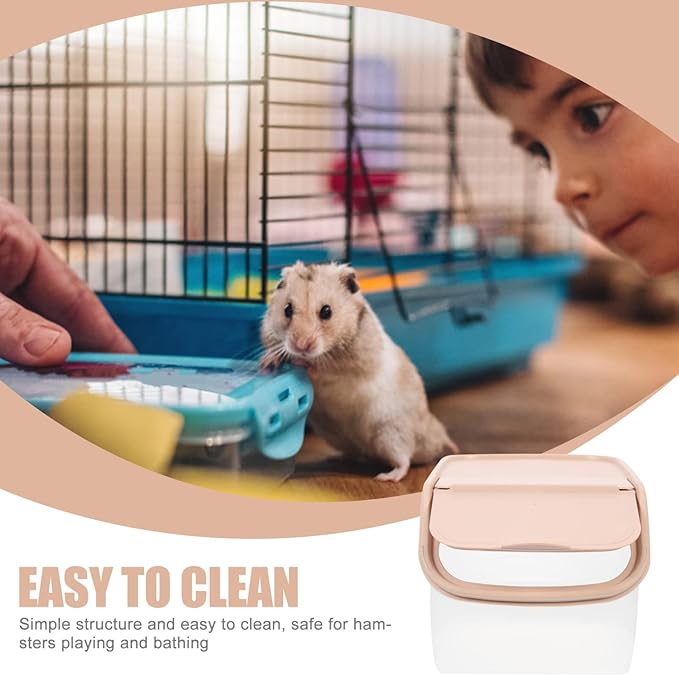 Ipetboom Hamster Sand Bath Chinchilla Bath House Wear-Resistant Bathtub for Small Pet