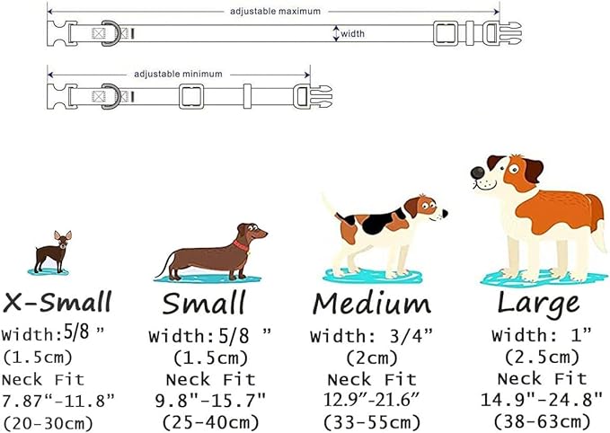 Mihqy American Flag Dog Collar - Patriotic, US Flag Pattern, Star & Stripes, Fourth of July Dog Collar, Adjustable for Small Medium Large Dogs(Classic US,M)