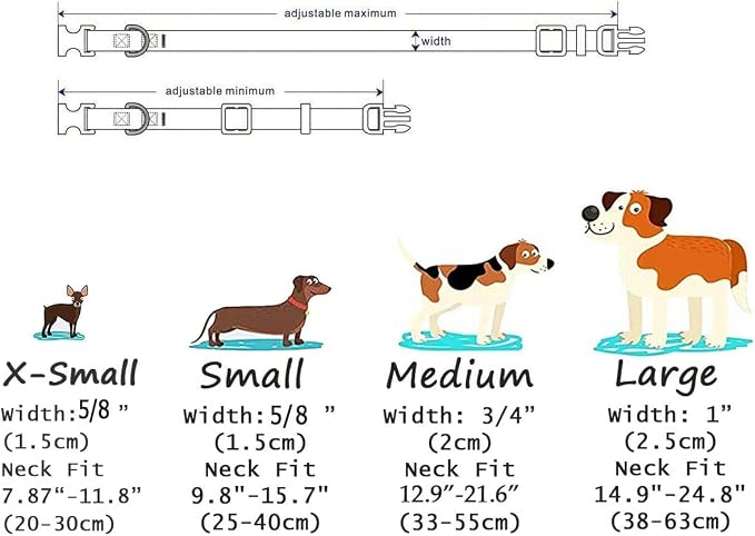 Mihqy Dog Collar with Bohemia Floral Tribal Geometric Patterns - Soft Ethnic Style Collar Adjustable for Small Medium Large Dogs(Black Bohemia,XS)