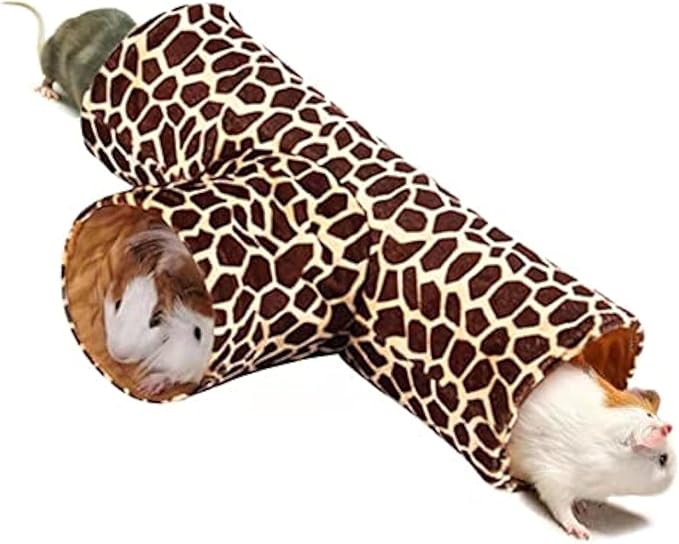 LEFTSTARER Guinea Pig Tunnel Guinea Pig Hideout Collapsible 3 Way Tunnel Tubes Toy for Ferret Hedgehog Chinchillas Mice Rat Rabbit