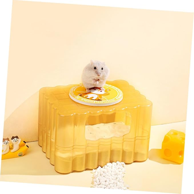 Kisangel Multi-use Hamster Bathtub Chinchilla Dust Bath Urine Sand Tray for Small Pet Cage Accessory Easy Cleaning