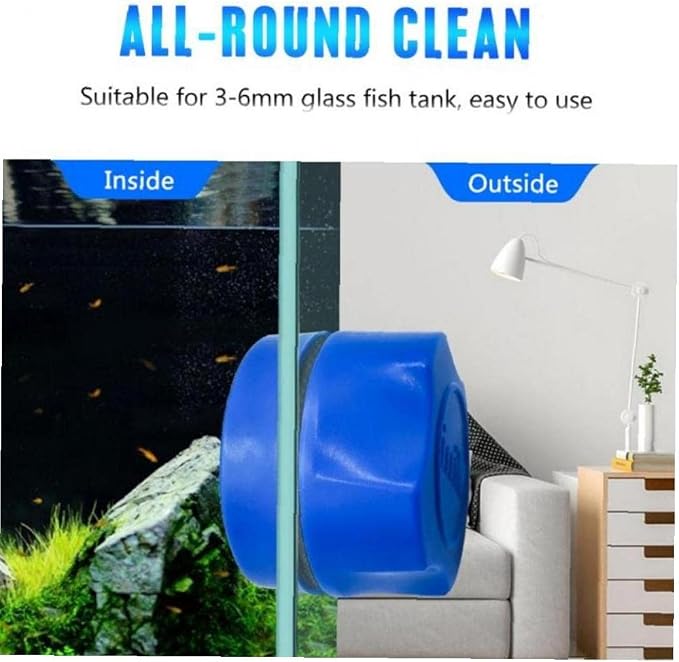 Magnetic Aquarium Fish Tank Glass Algae Scrubber Cleaner Scraper Floating Clean Brush