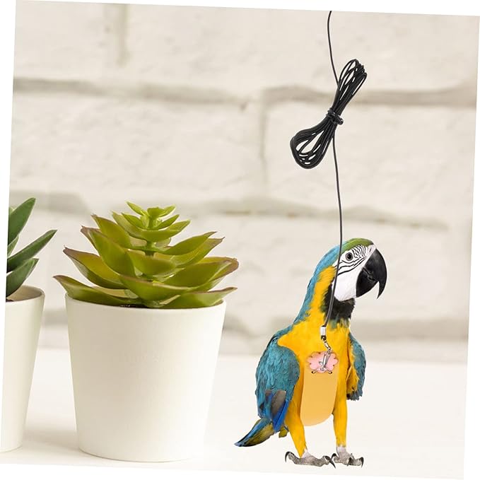 HANABASS Parrot Harness Lightweight Breathable Flying Suit with Adjustable Wear-Resistant Leash for Small Birds Cockatiels Conures
